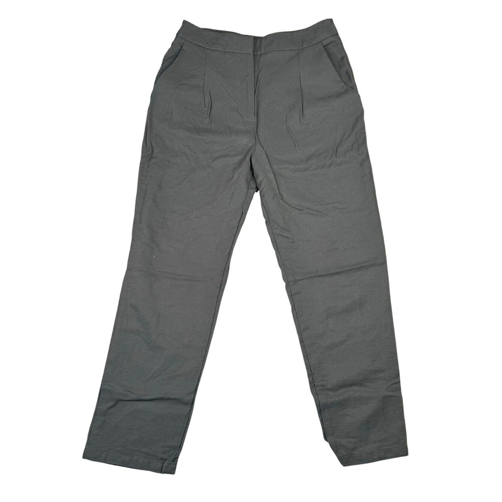 Leith Pleated Front‎ Black Tapered Pants slacks Size S Work Casual Office